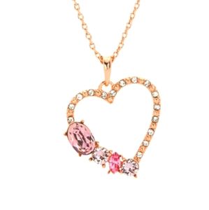 Pink Heart Pendant Necklace